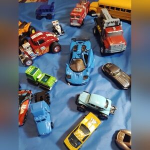 Assorted Toy Car Set - Blue, Red, Yellow